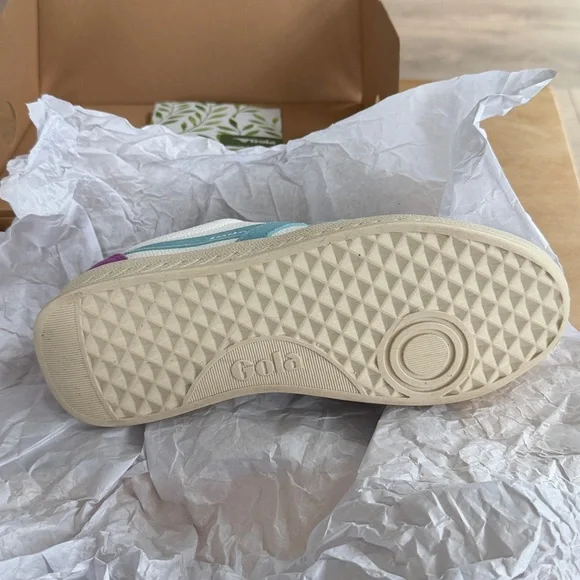 Gola GrandSlam Trident Sneakers. White Ocean/Ash - Picture 6 of 13